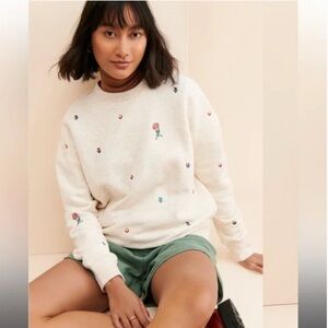 Scotch & Soda Embroidered Mélange Sweatshirt
